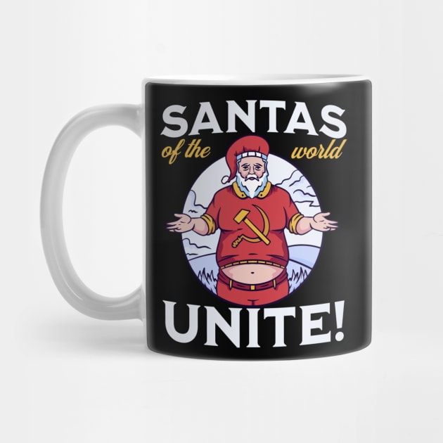 Santas of the World Unite by Emmi Fox Designs